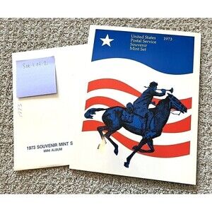 1973 US Postal Service Souvenir Mint Stamp Set - Mini Album Vintage Lot Set 1